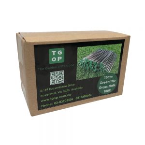 100 Pieces Nails Green Tip Artificial Synthetic Fake Grass Turf Lawn Pins Pegs